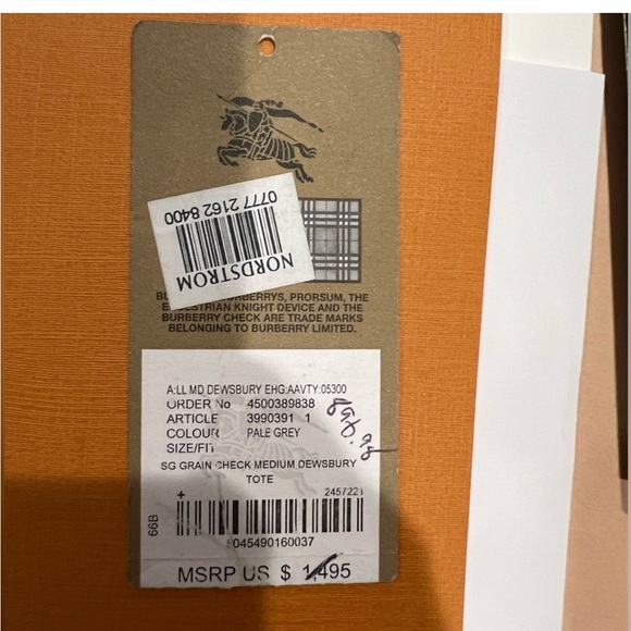 Reposhing Burberry 100% authentic bag grey handbag long strap euc - Picture 13 of 15